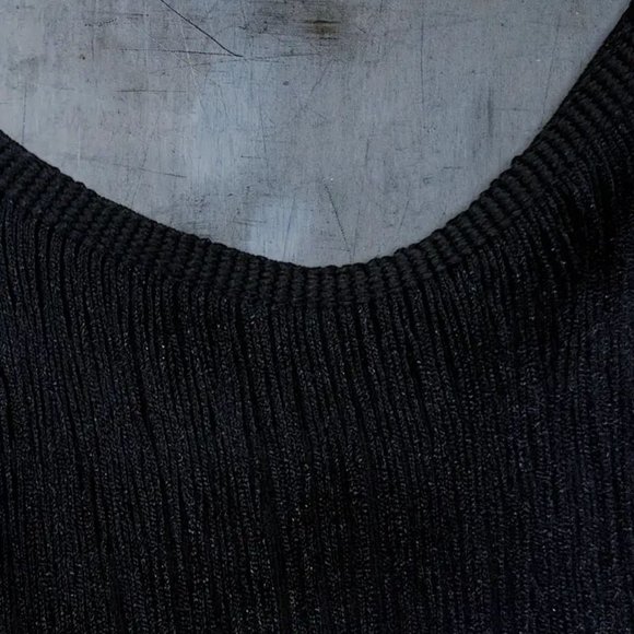 Tassel Fringes Cami Crop Top black M - Picture 6 of 9